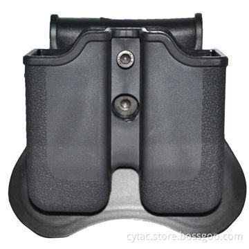 Double Paddle Black Polymer Tactical Magazine Pouch for Taurus 24/7